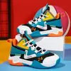 Tênis de Basquete Infantil 024 Primavera e Outono Novos Sapatos Infantis Práticos Treinamento Malha Respirável Antiderrapante Sapatos Esportivos Lote