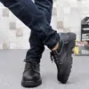 Zapatos de seguridad D para hombre, transpirables, ligeros, para obra, con puntera de acero, anti-aplastamiento y anti-perforación, aislados, zapatos de seguridad viejos