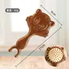 Pente de Sandália Esculpida em Desenho Animado com Cabeça de Almofada de Ar Pente de Massagem Meridianos Pente de Bolsa de Ar de Madeira Crânio Alto Artefato Fofo