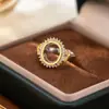 Anillo de Plata de Ley S925 Estilo Francés Lujo Ligero Bicolor Base para Incrustar DIY Piedra Principal 7x11mm Accesorios de Base para Anillo de Piedra Preciosa