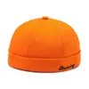 Sombrero de verano para hombre sombrero de melón de cuero sombrero principal de piso sombrero coreano de calle hipster hip hop sombrero sin ala yuppie moda sombrero de piso