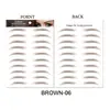 Pegatinas de cejas ecológicas de imitación 6D directas de fábrica, bordado de cejas 3D, pegatinas de transferencia de agua para cejas, impermeables, suministro transfronterizo, en stock
