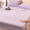 Sábana de Leche de Invierno Terciopelo Individual Protector de Colchón Forrado de Polar Cubierta de Cama de Terciopelo Coral Espesada Juego de Tres Piezas Nuevo Estilo 2025