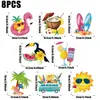 Novas Decorações de Festa na Piscina de Verão da Amazon, Montagem de Cenário para Festa ao Ar Livre de Verão, Bandeiras, Faixas, Utensílios de Mesa