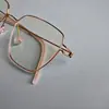 Óculos de Metal Retro de Aro Completo de Alta Moda Carlos Reba-Style Sem Parafusos para Mulheres e Homens com Lentes de Grau
