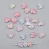 Cuentas acrílicas de palomitas de maíz con forma de corazón pequeño de color, cuentas agrietadas, accesorios para pulseras y pendientes hechos a mano.