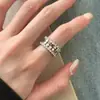 Anillo de Luz de Zirconia Estilo Ins Coreano Lujo Gama Alta Exquisito Anillo para Dedo Índice Moda Versátil Abierto Ajustable Joyería para Mano