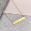 Comercio exterior popular collar horizontal de acero inoxidable con superficie de arena letra cepillada personalizada cadena para la clavícula colgante largo de titanio para mujer