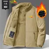 Chaquetas Casuales Holgadas de Otoño e Invierno para Hombres de Mediana Edad y Mayores Chaquetas Deportivas Gruesas de Terciopelo para Exteriores Se Pueden Estampar con Imágenes