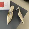 Sandalias de Tacón Alto Elegantes de Punta Plateadas, Doradas y Negras Estilo Francés