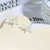 Aretes de Mariposa para Mujer, Agujas de Plata S925, Moda de Lujo Nicho, Versátiles, Galvanizado Ecológico, Venta al por Mayor desde la Tienda, Artículo Popular en Xiaohongshu