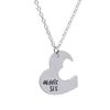 Nova carta criativa boa irmã pingente Little Middle Big Sister costurando colar de amor