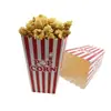Caja de Papel Plegable Universal para Cine Suministro de Palomitas Rayada Roja de 32 oz Caja de Papel para Papas Fritas Pollo Flor de Arroz Personalizable