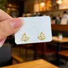 Brincos Delicados de Borboleta Doce Vazados, Exquisitos e Luxuosos com Microincrustações, Pequenos Brincos com Incrustações de Zircônia para Uso Diário