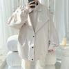 NASA Primavera Nuevo Cuello Doble Falso Dos Piezas Personalizado Duffy Guapo Chaqueta Moda Masculina Duffy Guapo Holgado Casual talla extra Superior