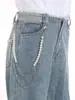 Nova corrente para calça masculina e feminina estilo Hip Hop punk decoração de corrente Jeans calça joia metal fina para todos os estilos corrente para calça atacado