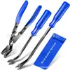 Destornillador de 6 pulgadas 8 pulgadas, abridor con luz, alicates, juego de 3 piezas, tipo de empuje hacia abajo, hebilla de plástico, pinzas para quitar hebillas, remache, clip de panel de puerta, herramienta de extracción e instalación