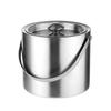 Balde de gelo portátil de aço inoxidável 304 oco de camada dupla com tampa preservação de calor preservação de frio balde de gelo para champanhe cerveja bebida gelada