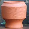 Pote Grande Queimado de Vegetais de Cerâmica Vermelha Vintage Feito à Mão Vaso de Flores Carnudas Cerâmica Grossa Pote Grande de Rosa Cerâmica Vaso Alto para Plantas Verdes Bougainvillea