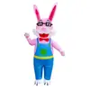 Amazon Transfronterizo Nuevo Conejo de Pascua Divertido Creativo Marioneta Caminante Performance Disfraz Inflable de Conejo Blanco Grande