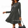 Vestido Redondo de Malha de Três Camadas Estilo Europeu e Americano Novo Outono 2026