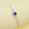 Pulsera de Plata de Ley 925 con Zafiro de Cultivo Lujo Ligero Color Nicho Resistente al Desgaste Venta Directa de Fábrica Venta al por Mayor desde 1 Pieza Soporte para Dropshipping