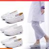 Zapatos de Enfermera con Cámara de Aire para Mujer Primavera y Verano Blancos de Suela Blanda Transpirables Zapatos de Enfermera Doctora con Cámara de Aire Antideslizantes de Cuña para Trabajo