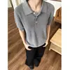 Camisa Polo de Lujo Nueva de Fábrica de Manga Corta para Hombre, Nueva Camiseta Retro Estilo Old Money de Verano, Top de Punto Holgado en Hombro Regular Tendencia