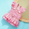 Saia de Fio Jeans Rastreada Roupas para Cachorro Vestido para Gato Corgi Teddy Suprimentos para Gatos Roupas para Cachorro