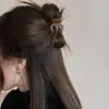 Nuevo y Elegante Pinza para el Cabello de Princesa con Lazo Negro 2025 para Mujeres con Corona Alta Esponjosa y Flequillo Lateral