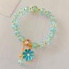 Pulsera de cristal de margaritas de fábrica, suministro para mujeres, drenaje, estudiante, hermanas, nueva pulsera de cuentas de vidrio con flores de girasol