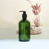 Garrafa de shampoo e gel de banho 500ml garrafa marrom dividida garrafa de plástico PET garrafa de álcool em gel garrafa de loção para hotel