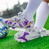 Zapatos de Fútbol Profesionales Largos con Tacos para Niñas, Estudiantes de Primaria, Entrenamiento de Competición, Tacos para Césped de Niñas, Antideslizantes