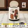 Cubo de basura para el hogar, cocina, sala de estar, estilo retro, gran capacidad, dormitorio con tapa, alto valor estético, bonita papelera