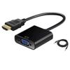 Venta al por mayor de fábrica nuevo cable de cobre para computadora hdmi a vga Convertidor HD con audio HDTV a vga