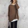 Sudadera de Algodón Estilo Japonés para Mujer Nueva de Primavera y Otoño, Holgada y Casual, Oversize de Color Sólido, Popular en Amazon