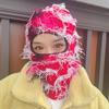 Gorro de lana divertido con personalidad y diseño de camuflaje tejido con máscara de un solo agujero popular transfronterizo para hombres y mujeres
