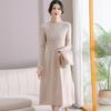 Vestido de mamá de estilo occidental para otoño e invierno, traje de dos piezas de punto para mujer, falda interior de longitud media + chaleco, falda de moda para mujer