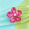 Nuevos Accesorios para Zuecos de Aleación Flor de Cinco Pétalos Gema de Cristal Decoración para Zapatos Materiales para Accesorios DIY