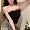 Tops Tubo de Mujer al por Mayor Transfronterizos 2026, Camisola Peluda Estilo Chanel, Camiseta Base de Alta Gama para Vestir por Capas