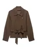 E-commerce Transfronteiriço Roupas Femininas Outono Novo Estilo Europeu e Americano Temperamento Jaqueta Curta Estilo Trench Coat de Botão Duplo Outerwear 5063714