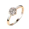 Anillo de Copo de Nieve Plateado Estilo Coreano para Mujer con Diamante de Zirconia, Regalo de Navidad, Estilo Minimalista de Moda Simple y Fresco, Cobre de Celebridad de Internet
