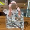 Bolsa Margarida Bolsa de Mão em PVC Transparente Espessado Bolsa de Presente de Aniversário Bolsa de Presente Mochila