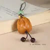 Colgante para llavero de bolsa DIY mano de Buda tallada en palo de rosa, accesorio de regalo budista, amuleto para teléfono unisex
