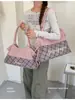 Korean Suede Trendy Fashion Letter Single Tote Bag Women 2025 Autumn/Winter New Drawstring Large Capacity Single Shoulder Crossbody