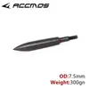 Arco y flecha tiro con arco viento roto pez negro flecha trueno 6.2 mm diámetro interior rosca reemplazable tiro preciso partido contrapeso flecha