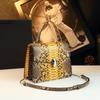 Bolso Pequeño Estampado de Serpiente 2026 Nuevo Estilo Elegante Bolso Cruzado con Cadena al Hombro Bolso de Mujer de Piel Genuina Bolso de Mano de Gama Alta