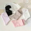 Meias Personalizadas para Mulheres Cor de Doce Primavera e Verão Meias Finas de Cano Médio Estilo Japonês Estilo Ins Cor Pura Versátil Estilo Preppy Meias de Pelúcia