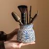 Cerámica Seis Caballeros del Ceremonial del Té Horno Ru Azul y Blanco Rama de Envoltura Loto Juego de Té Accesorios Lavado de Té Doméstico Cafetera Juego Completo de Lavado de Pinceles