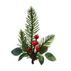 Decoraciones navideñas: piñas, agujas de pino artificiales, bayas rojas, bellotas, decoraciones de frutas, colgantes de Navidad, accesorios, adornos